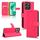 Custodia in pelle con chiusura magnetica per Honor X8c 4G (rosso rosa)