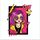 Stampa decorativa su tela EPSON Inkjet 320g senza cornice, ragazza con capelli viola, su richiesta, dimensioni: 60x60 cm Stampa decorativa su tela EPSON Inkjet 320g senza cornice, ragazza con capelli viola, su richiesta, dimensioni: 60x60 cm