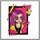 Dipinto decorativo con ragazza dai capelli viola con cornice PS, stampa su richiesta, dimensioni: 70x70 cm Dipinto decorativo con ragazza dai capelli viola con cornice PS, stampa su richiesta, dimensioni: 70x70 cm