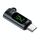 Adattatore da tipo C maschio a tipo C femmina 240 W 80 Gbps con display digitale (grigio) Adattatore da tipo C maschio a tipo C femmina 240 W 80 Gbps con display digitale (grigio)