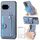 Per Google Pixel 9a Custodia per telefono con cinturino, supporto, portafoglio e coltello (blu)