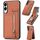 Per Samsung Galaxy S25 Edge 5G Custodia per telefono con cerniera a ribalta verticale in fibra di carbonio (marrone) Per Samsung Galaxy S25 Edge 5G Custodia per telefono con cerniera a ribalta verticale in fibra di carbonio (marrone)