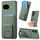 Per Google Pixel 9a Custodia per telefono pieghevole con supporto in fibra di carbonio (verde)