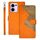 Per OPPO Reno13 F 5G idewei Custodia per telefono in pelle con cuciture bicolore (arancione) Per OPPO Reno13 F 5G idewei Custodia per telefono in pelle con cuciture bicolore (arancione)