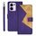 Per OPPO Reno13 F 5G idewei Custodia per telefono in pelle con cuciture bicolore (viola) Per OPPO Reno13 F 5G idewei Custodia per telefono in pelle con cuciture bicolore (viola)