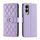 Per Samsung Galaxy S25 Edge 5G Custodia per telefono in pelle con fibbia ad anello rombica (viola)