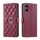 Per Sony Xperia 5 V Ring Buckle Rhombic Custodia in pelle per telefono (rosso) Per Sony Xperia 5 V Ring Buckle Rhombic Custodia in pelle per telefono (rosso)