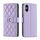 Per Sony Xperia 5 V Ring Buckle Custodia in pelle rombica per telefono (viola) Per Sony Xperia 5 V Ring Buckle Custodia in pelle rombica per telefono (viola)
