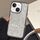 Per iPhone 15 Plus Custodia per telefono in TPU ibrido PC ondulato glitterato (nero) Per iPhone 15 Plus Custodia per telefono in TPU ibrido PC ondulato glitterato (nero)