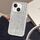 Per iPhone 15 Custodia per telefono in TPU ibrido PC ondulato glitterato (bianco) Per iPhone 15 Custodia per telefono in TPU ibrido PC ondulato glitterato (bianco)
