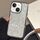 Per iPhone 15 Custodia per telefono in TPU ibrido PC ondulato glitterato (nero) Per iPhone 15 Custodia per telefono in TPU ibrido PC ondulato glitterato (nero)