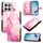 Per Honor X8c 4G PT003 Custodia in pelle con motivo in marmo (rosa, viola, oro) Per Honor X8c 4G PT003 Custodia in pelle con motivo in marmo (rosa, viola, oro)