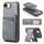 Per iPhone 16e Fierre Shann Custodia per telefono con porta carte magnetico verticale in pelle di mucca (grigio) Per iPhone 16e Fierre Shann Custodia per telefono con porta carte magnetico verticale in pelle di mucca (grigio)