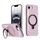 Per iPhone 16e Custodia per telefono con supporto MagSafe satinato (rosa)