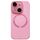 Per iPhone 15 Plus Custodia per telefono in silicone MagSafe con lente in vetro acrilico e finestra piccola (rosa) Per iPhone 15 Plus Custodia per telefono in silicone MagSafe con lente in vetro acrilico e finestra piccola (rosa)