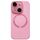 Per iPhone 15 Custodia per telefono in silicone MagSafe con piccola finestra in vetro acrilico (rosa) Per iPhone 15 Custodia per telefono in silicone MagSafe con piccola finestra in vetro acrilico (rosa)