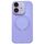 Per iPhone 12 Custodia per telefono in silicone MagSafe con lente in vetro acrilico e finestra piccola (viola) Per iPhone 12 Custodia per telefono in silicone MagSafe con lente in vetro acrilico e finestra piccola (viola)