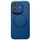 Per iPhone 12 Custodia per telefono in silicone MagSafe con piccola finestra in vetro acrilico (blu notte)