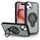 Per iPhone 15 Custodia magnetica con supporto ad anello (grigio)