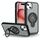 Per iPhone 15 Plus Custodia magnetica con supporto ad anello (grigio)