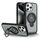Per iPhone 15 Pro Max Custodia magnetica con supporto ad anello (grigio)