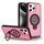 Per iPhone 15 Pro Max Custodia magnetica per telefono con supporto ad anello (rosa brillante) Per iPhone 15 Pro Max Custodia magnetica per telefono con supporto ad anello (rosa brillante)