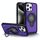 Per iPhone 15 Pro Max Custodia magnetica con supporto ad anello (viola)