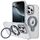 Per iPhone 16 Pro Max Custodia per telefono con supporto magnetico MagSafe in acrilico ibrido TPU bicolore (grigio)