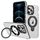 Per iPhone 12 Pro Max Custodia per telefono con supporto magnetico MagSafe in acrilico ibrido in TPU bicolore (nero) Per iPhone 12 Pro Max Custodia per telefono con supporto magnetico MagSafe in acrilico ibrido in TPU bicolore (nero)