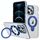 Per iPhone 12 Pro Max Custodia per telefono con supporto magnetico MagSafe in acrilico ibrido in TPU bicolore (blu) Per iPhone 12 Pro Max Custodia per telefono con supporto magnetico MagSafe in acrilico ibrido in TPU bicolore (blu)