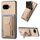 Per Google Pixel 9a Custodia per telefono con supporto elastico pieghevole in fibra di carbonio (cachi)