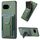 Per Google Pixel 9a Custodia per telefono con supporto elastico pieghevole in fibra di carbonio (verde)