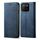 Custodia per telefono in pelle con texture denim per Honor X8c 4G (blu)