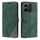 Custodia in pelle con cuciture per Honor X6b 4G (verde)