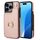 Per iPhone 16 Pro Max YM005 Custodia per telefono con cordino lungo e motivo a carte (oro rosa)