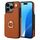 Per iPhone 16 Pro Max YM005 Custodia per telefono con cordino lungo e motivo a pelle (marrone)