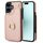 Per iPhone 16 YM005 Custodia per telefono con cordino lungo e motivo a pelle (oro rosa)