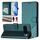 Per Google Pixel 10 Pro XL 5G Custodia per telefono in pelle con stampa a nido d'ape RFID globale (verde pavone)