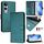 Custodia in pelle con stampa RFID per vivo V50 Lite 5G Smile Embossing (verde pavone) Custodia in pelle con stampa RFID per vivo V50 Lite 5G Smile Embossing (verde pavone)