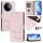 Custodia in pelle con stampa RFID Global Smile per vivo Y39 5G (rosa)