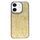 Per iPhone 12 Custodia per telefono in TPU ibrido PC glitterato con cornice a diamante (giallo)