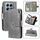 Per Xiaomi 14T Pro Tri-Fold 9-Card Wallets Custodia per telefono in pelle (grigio) Per Xiaomi 14T Pro Tri-Fold 9-Card Wallets Custodia per telefono in pelle (grigio)