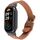 Per Xiaomi Smart Band 9 Custodia per PC Cinturino in pelle microfibra integrato (nero + marrone) Per Xiaomi Smart Band 9 Custodia per PC Cinturino in pelle microfibra integrato (nero + marrone)