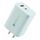 AR-PD12 Caricabatterie rapido QC3.0 USB e USB-C / Type-C PD da 65 W, spina USA (verde)