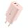 AR-PD12 Caricabatterie rapido QC3.0 USB e USB-C / Type-C PD da 65 W, spina UE (rosa) AR-PD12 Caricabatterie rapido QC3.0 USB e USB-C / Type-C PD da 65 W, spina UE (rosa)