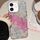 Per iPhone 12 Custodia per telefono IMD con motivo a farfalle e cielo stellato (rosa) Per iPhone 12 Custodia per telefono IMD con motivo a farfalle e cielo stellato (rosa)