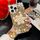 Per iPhone 16 Pro Supporto Girasole Custodia per PC con Diamanti incastonati a Mano (Oro)