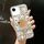 Per iPhone 16e Custodia per telefono PC con strass scintillanti fatti a mano e specchio (fiore grigio argento) Per iPhone 16e Custodia per telefono PC con strass scintillanti fatti a mano e specchio (fiore grigio argento)