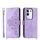 Per vivo Y29 4G Custodia in pelle con motivo floreale in rilievo (viola)