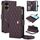Per iPhone 16 Plus YM016 Custodia per telefono in pelle con cerniera rombica e cordino (viola scuro) Per iPhone 16 Plus YM016 Custodia per telefono in pelle con cerniera rombica e cordino (viola scuro)